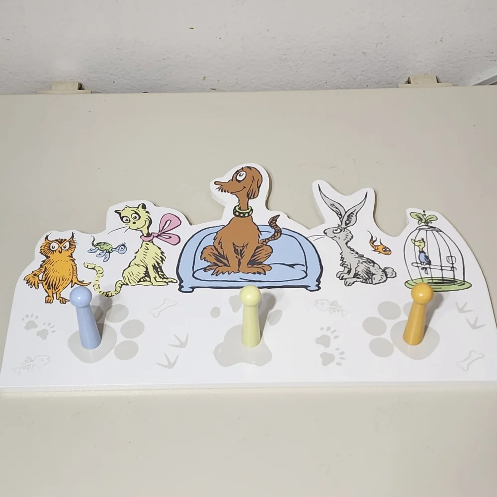 Trend Lab Dr. Seuss What Pet Should I Get Hanging Wall Hook Nursery Room Decor